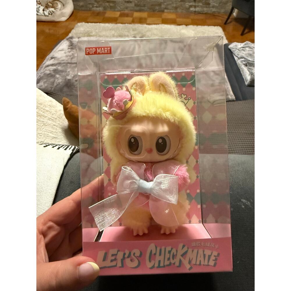 “Lets Checkmate” Queen Plush Yellow Labubu